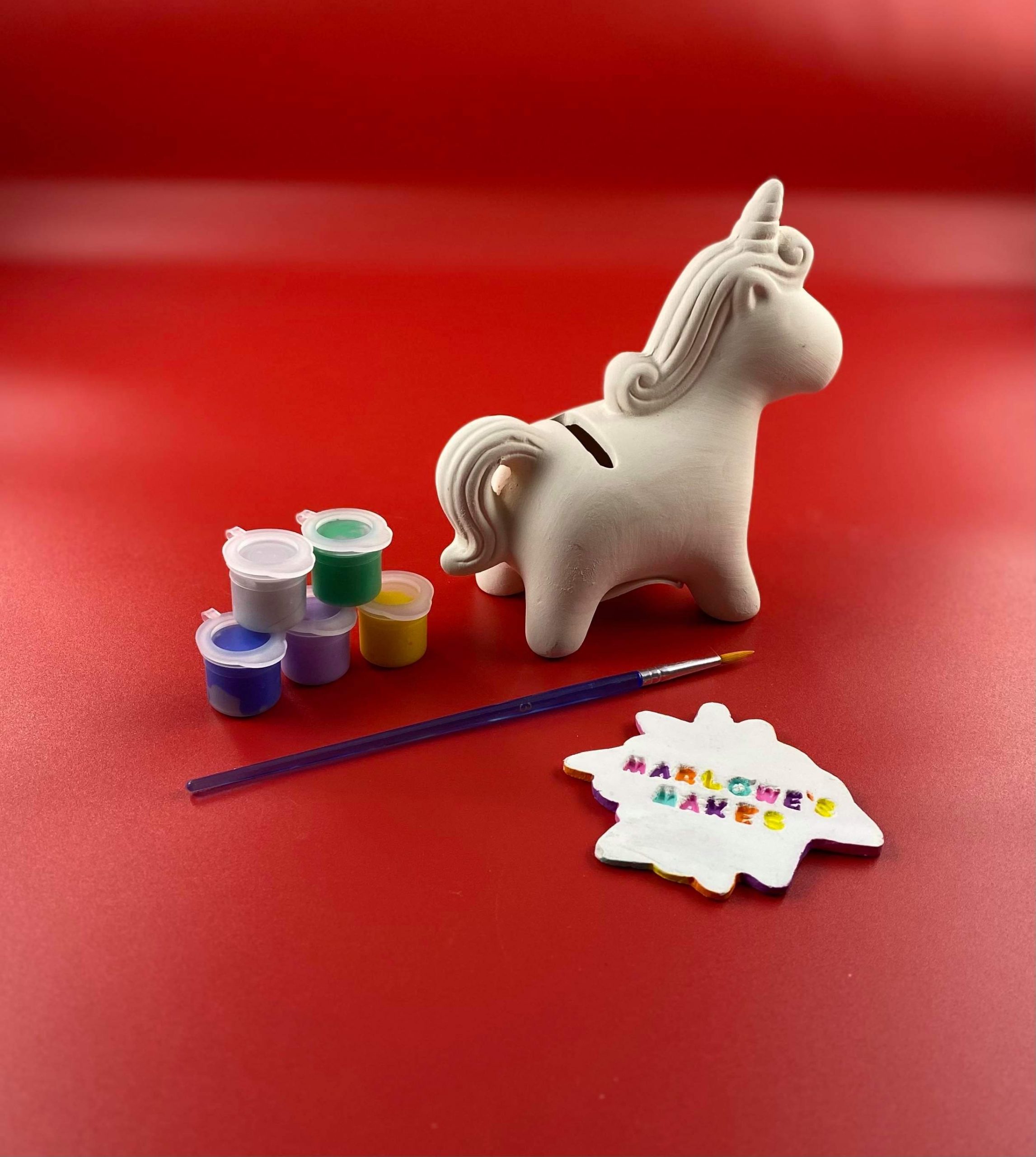 Unicorn Pottery Kit Paint Your Own Ceramic Marlowe's Makes
