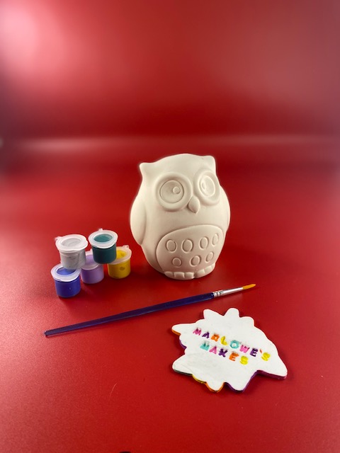 Genius Art Owl Candle Holder Painting Ready to Paint Ceramic for Artists DIY Home Decor Arts and Crafts Kit for Kids and Adults 