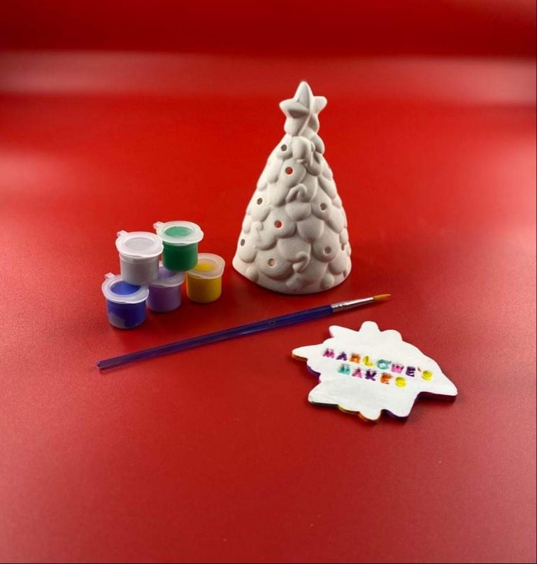 Christmas Tree Pottery Kit Paint Your Own Ceramic Marlowe's Makes